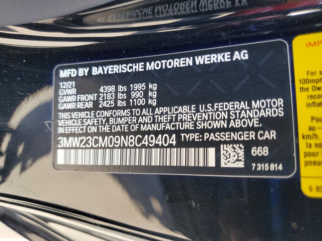 BMW 230I 2022