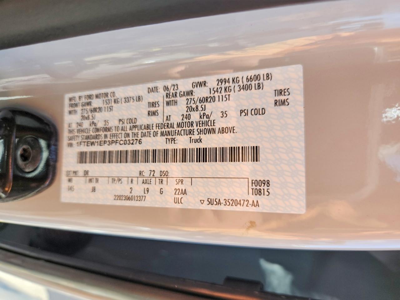 Ford F-150 SUPERCREW 2023