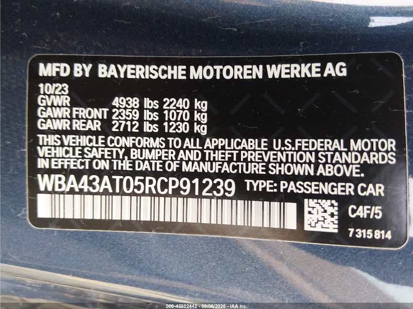 BMW 430I XDRIVE 2024