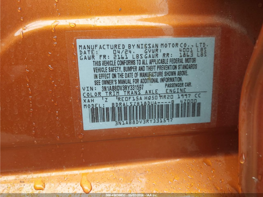 Nissan Sentra SR XTRONIC CVT 2024