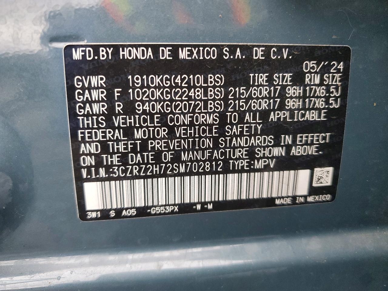 Honda HR-V EXL 2025