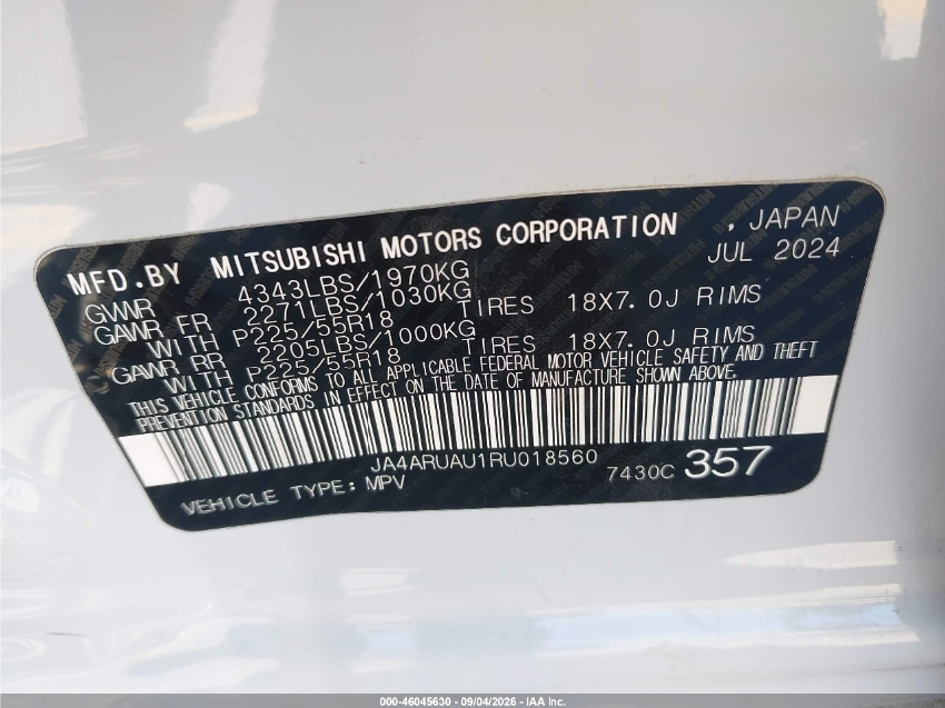 Mitsubishi Outlander Sport RALLIART 2024