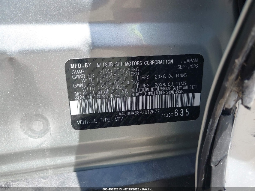 Mitsubishi Outlander SE 2023