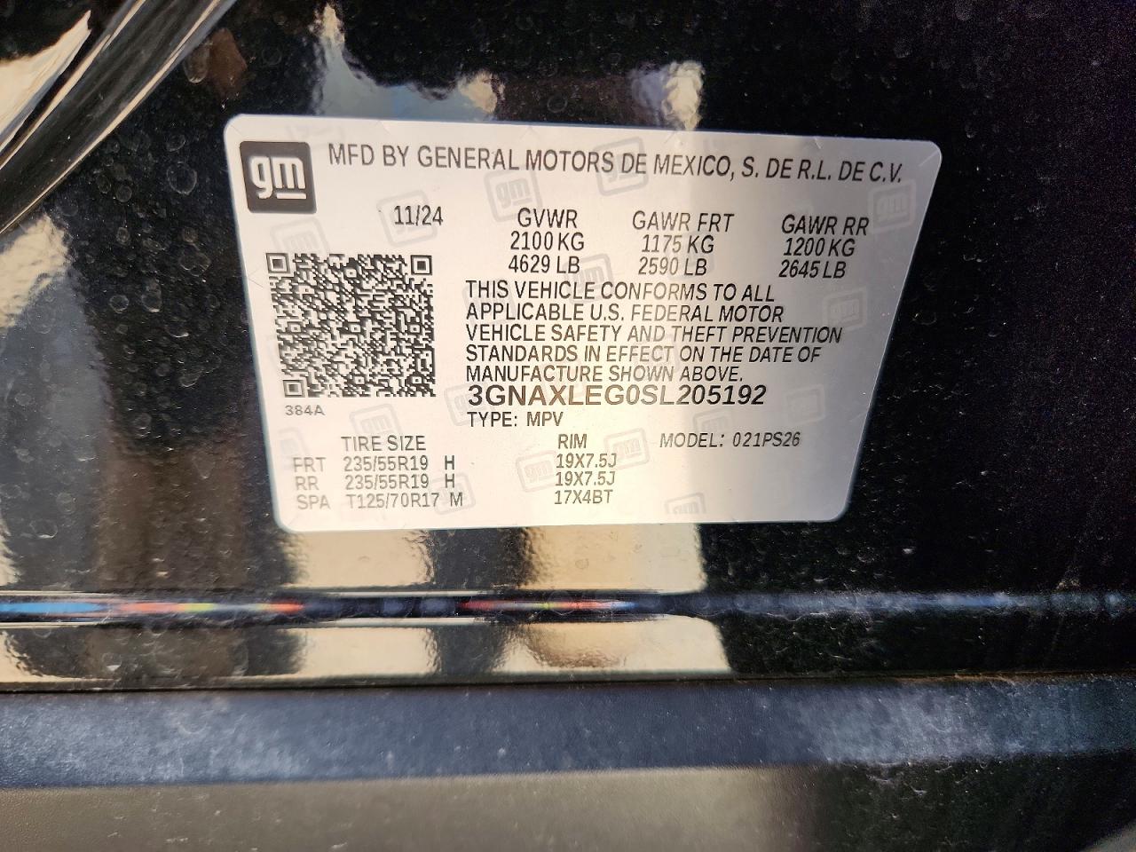 Chevrolet Equinox RS 2025