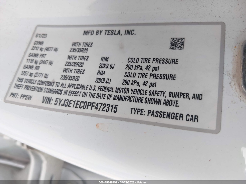 Tesla Model 3 PERFORMANCE 2023