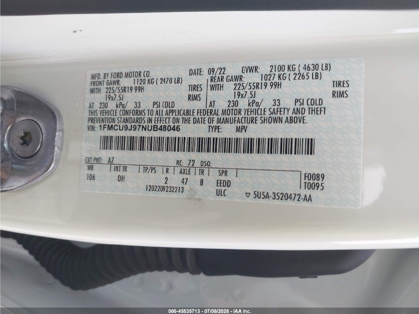 Ford Escape TITANIUM 2022