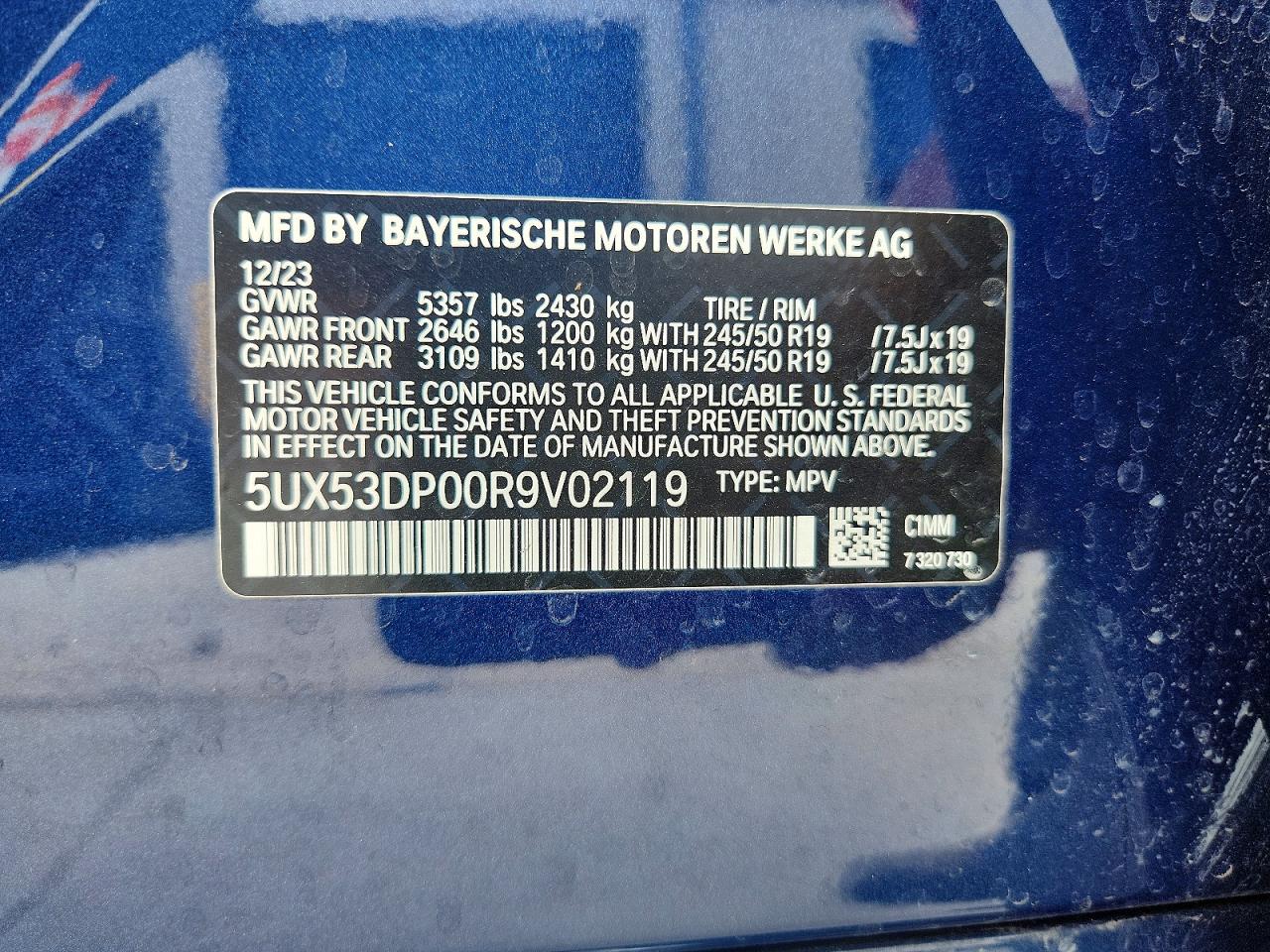 BMW X3 XDRIVE30I 2024