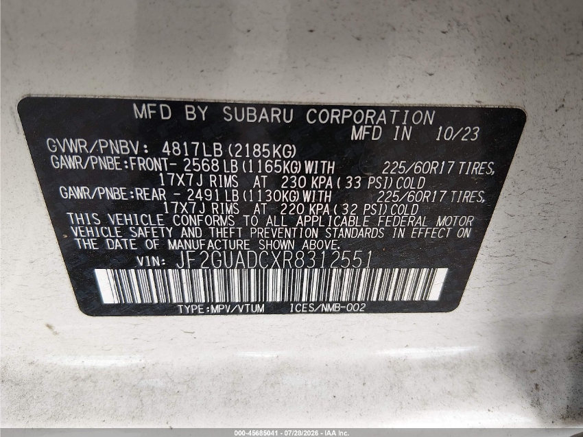 Subaru Crosstrek PREMIUM 2024