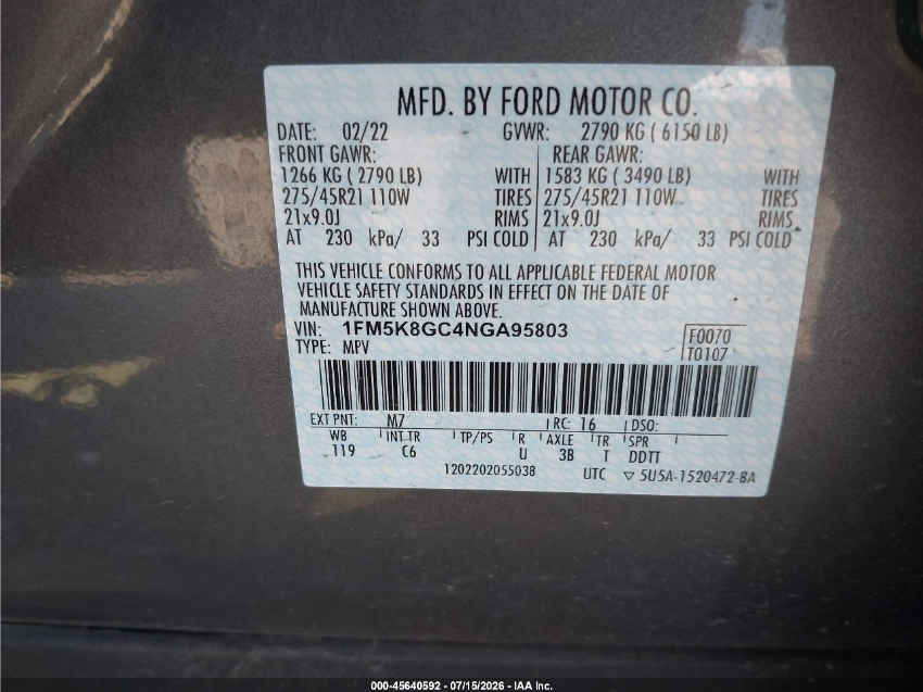 Ford Explorer ST 2022