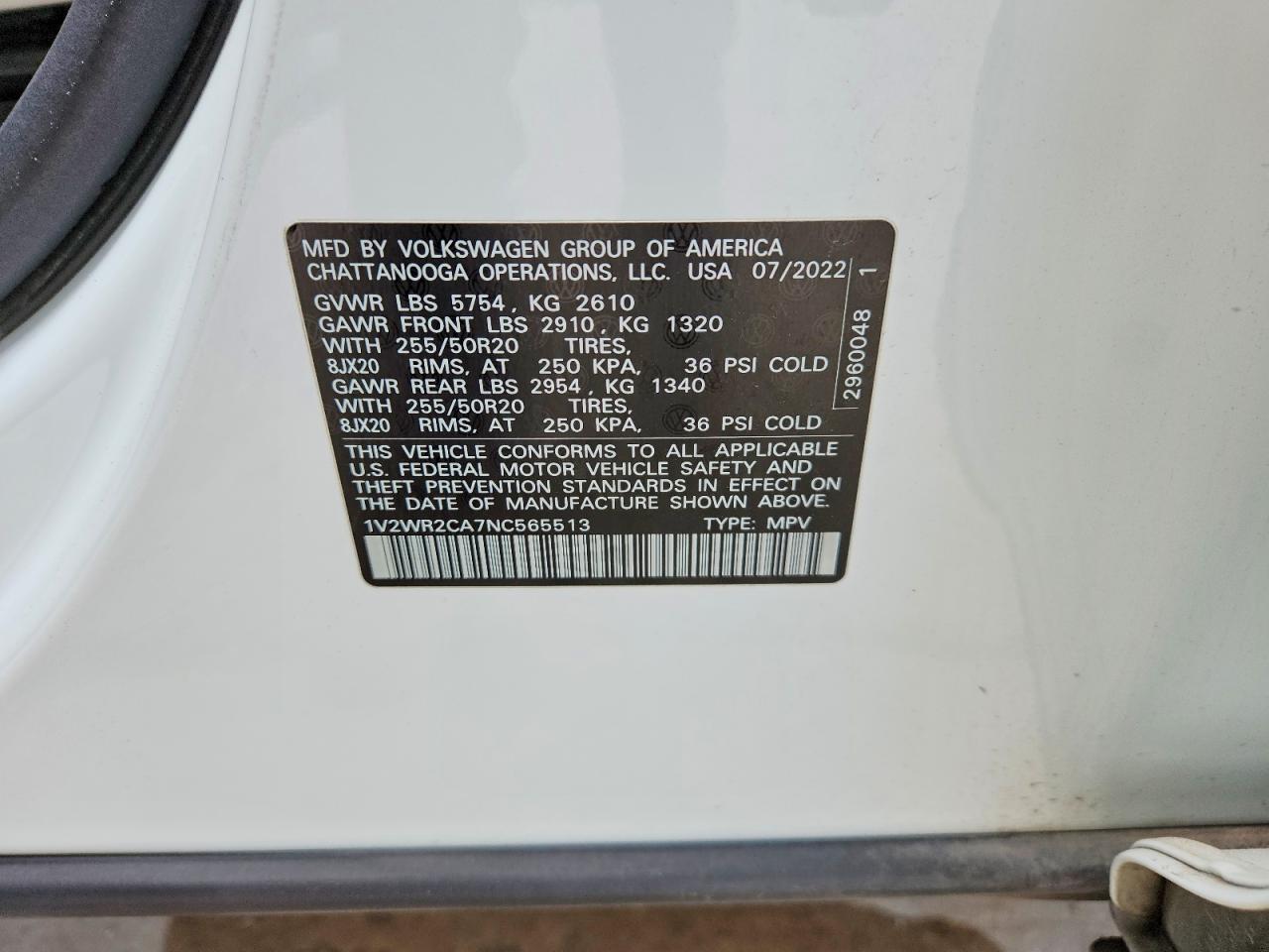 Volkswagen Atlas SE 2022