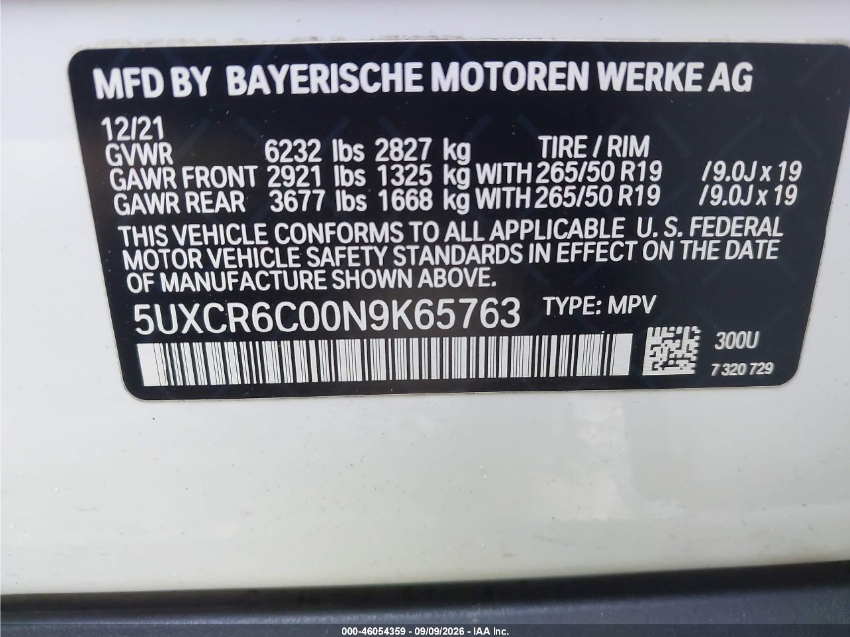 BMW X5 XDRIVE40I 2022