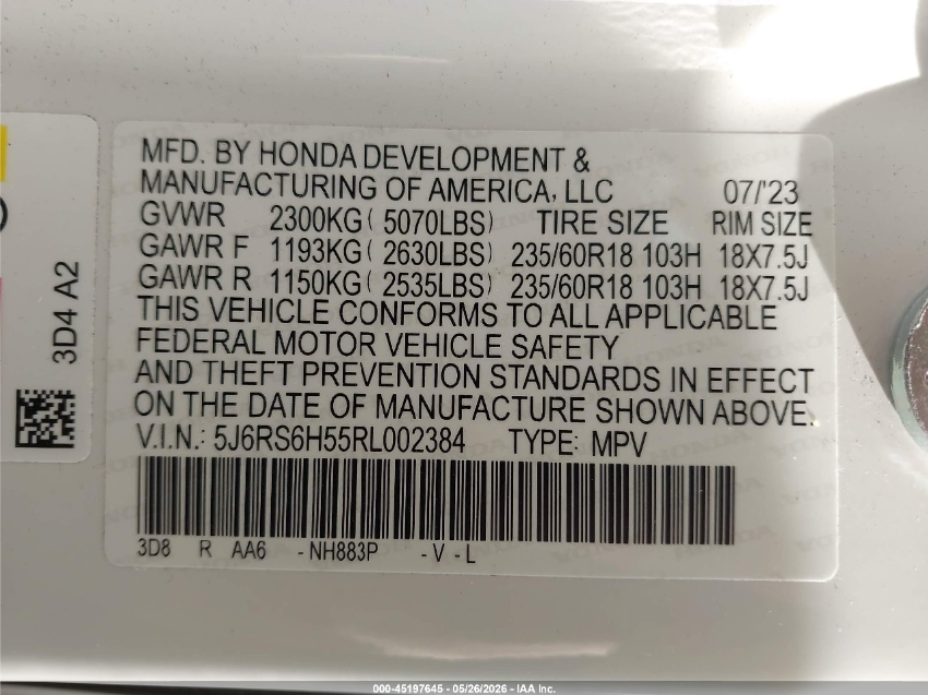 Honda CR-V SPORT 2024