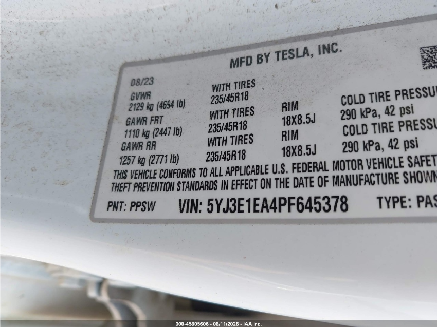 Tesla Model 3 2023