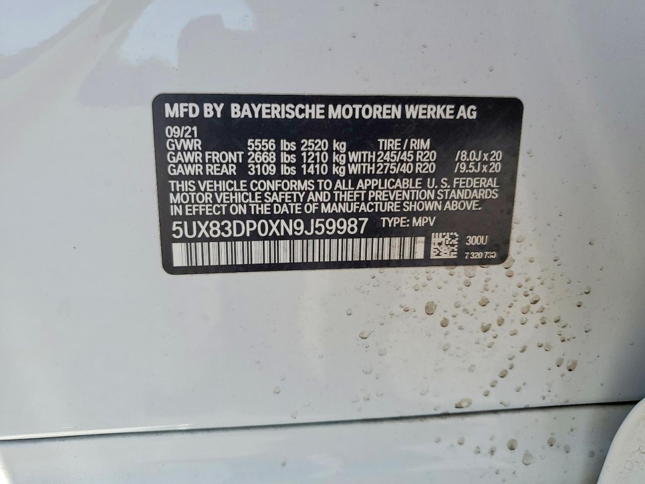BMW X3 M40I 2022