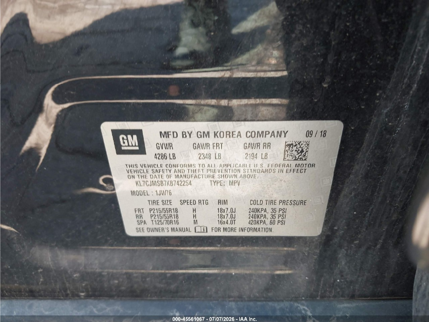 Chevrolet Trax PREMIER 2019
