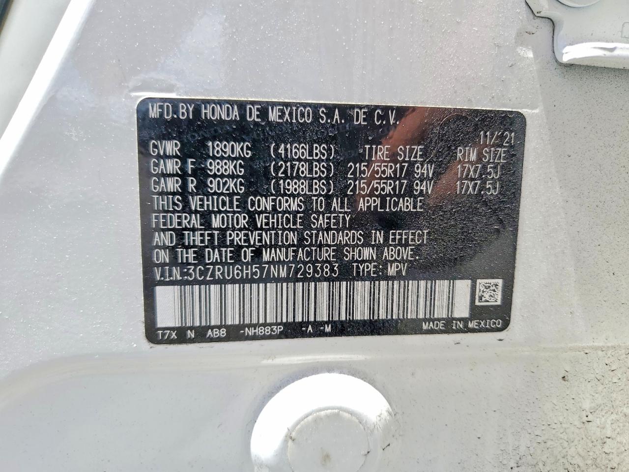 Honda HR-V EX 2022