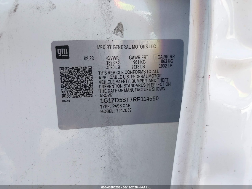 Chevrolet Malibu 1LT 2022