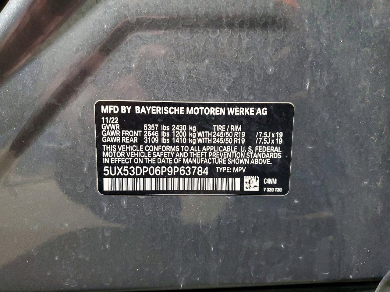 BMW X3 XDRIVE30I 2023