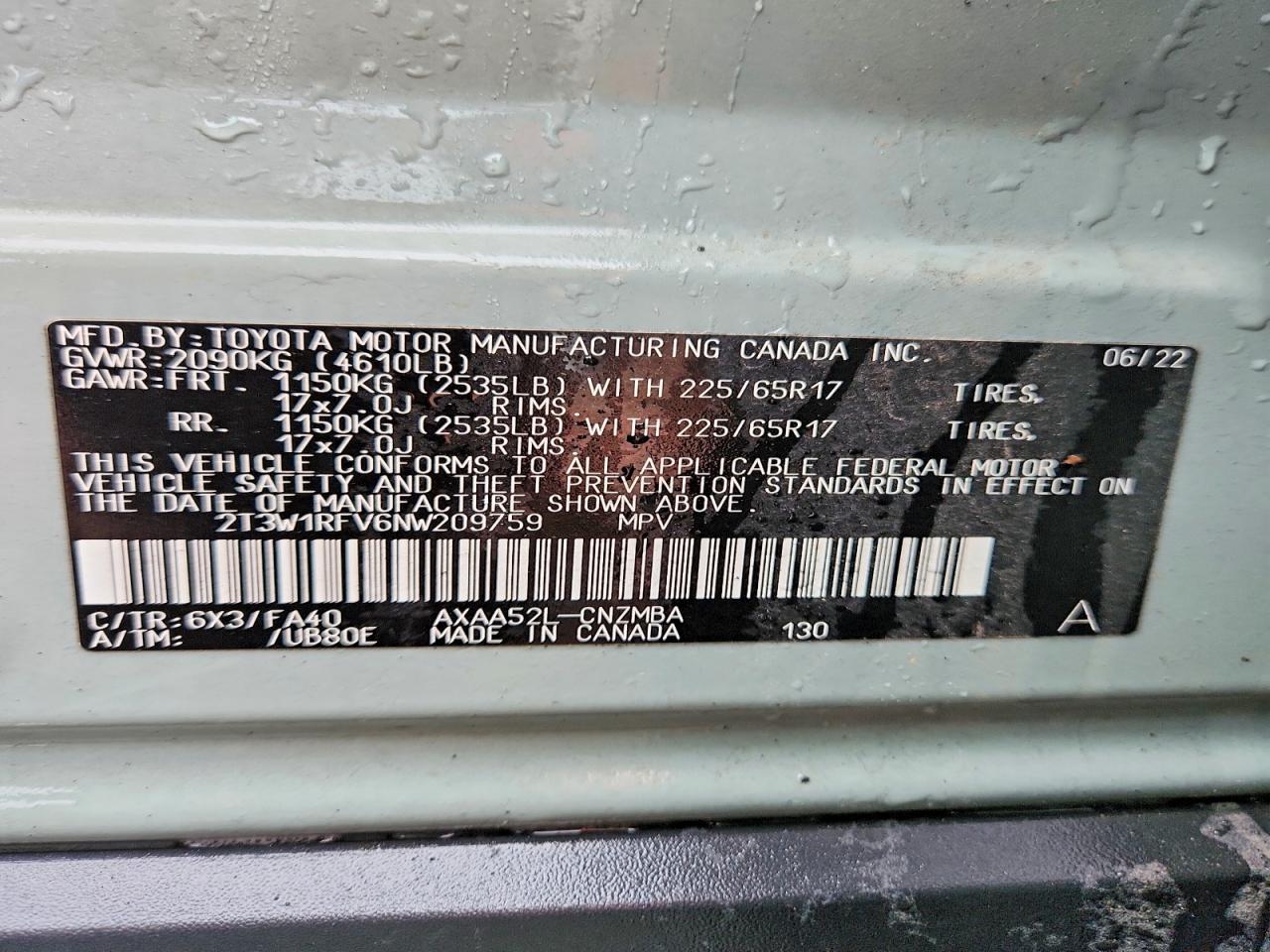 Toyota RAV4 XLE 2022