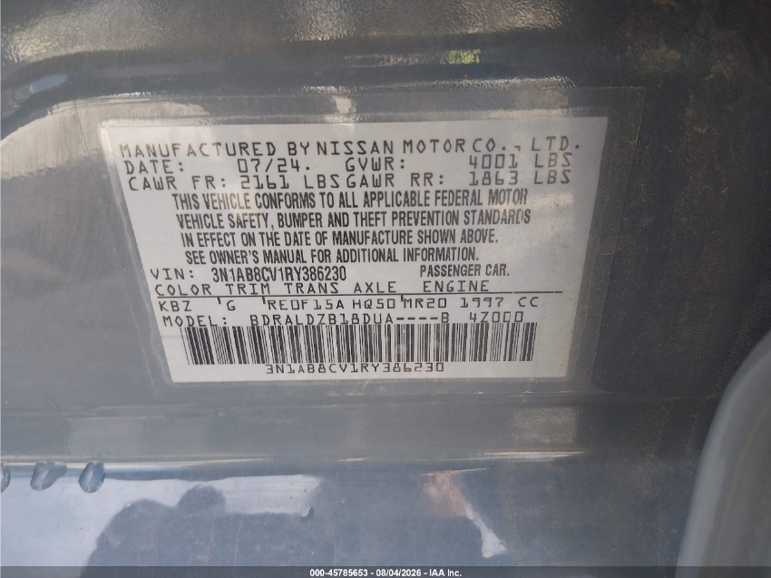 Nissan Sentra SV XTRONIC CVT 2024