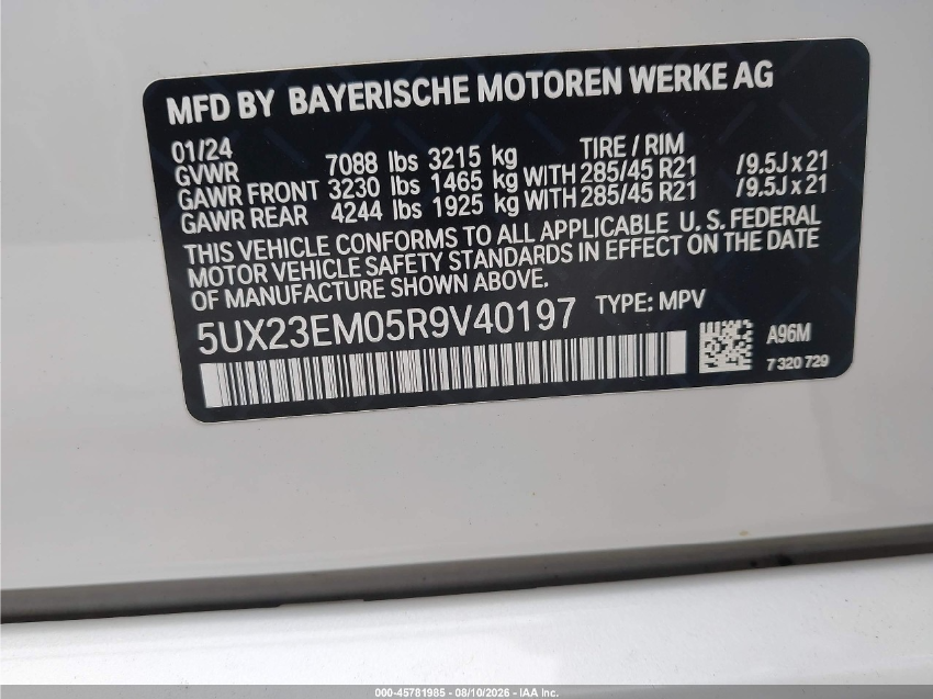 BMW X7 XDRIVE40I 2024