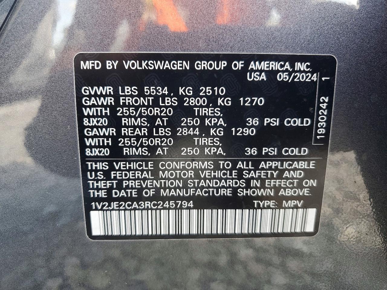 Volkswagen Atlas Cross SPORT SE 2024