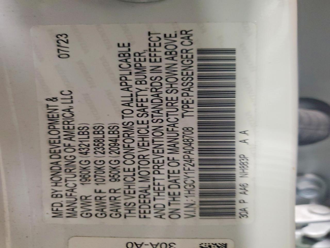 Honda Accord LX 2023