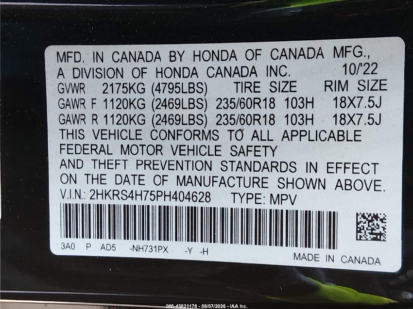 Honda CR-V EX-L 2023