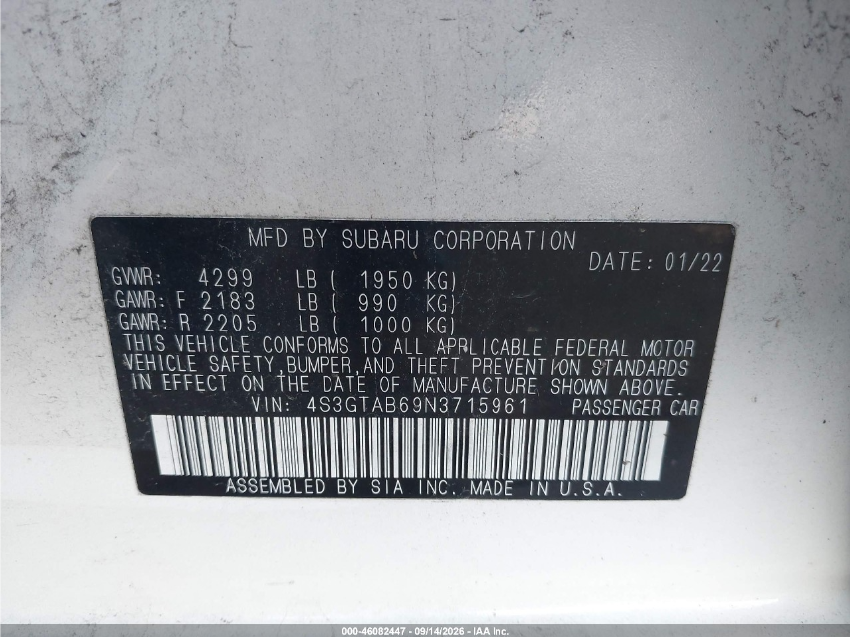 Subaru Impreza BASE 5-DOOR 2022