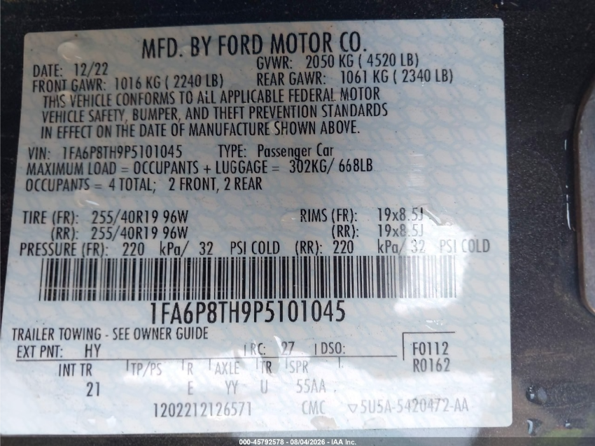 Ford Mustang ECOBOOST 2023