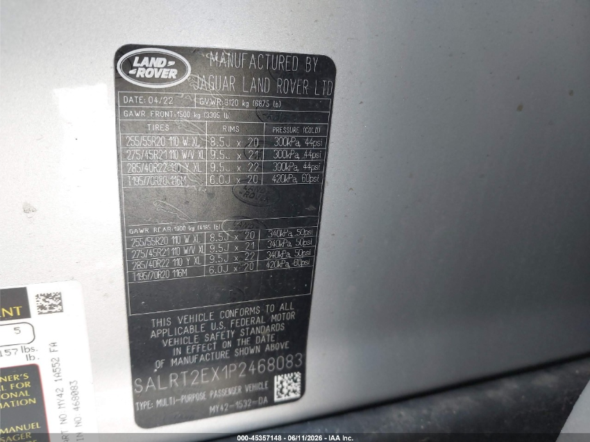 Land Rover DISCOVERY P300 S R-DYNAMIC 2023