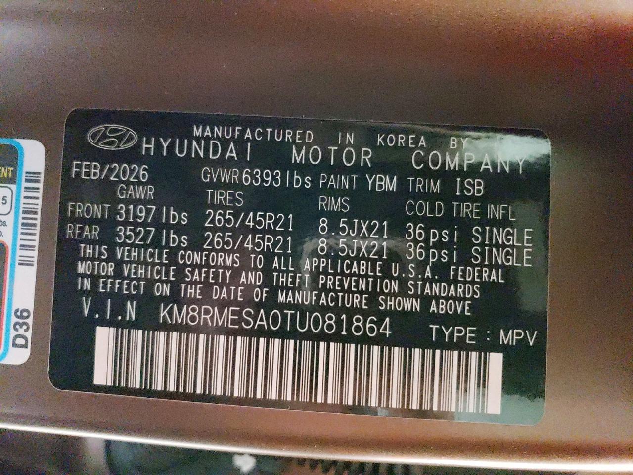 Hyundai PALISADE CALLIGRAPHY 2026