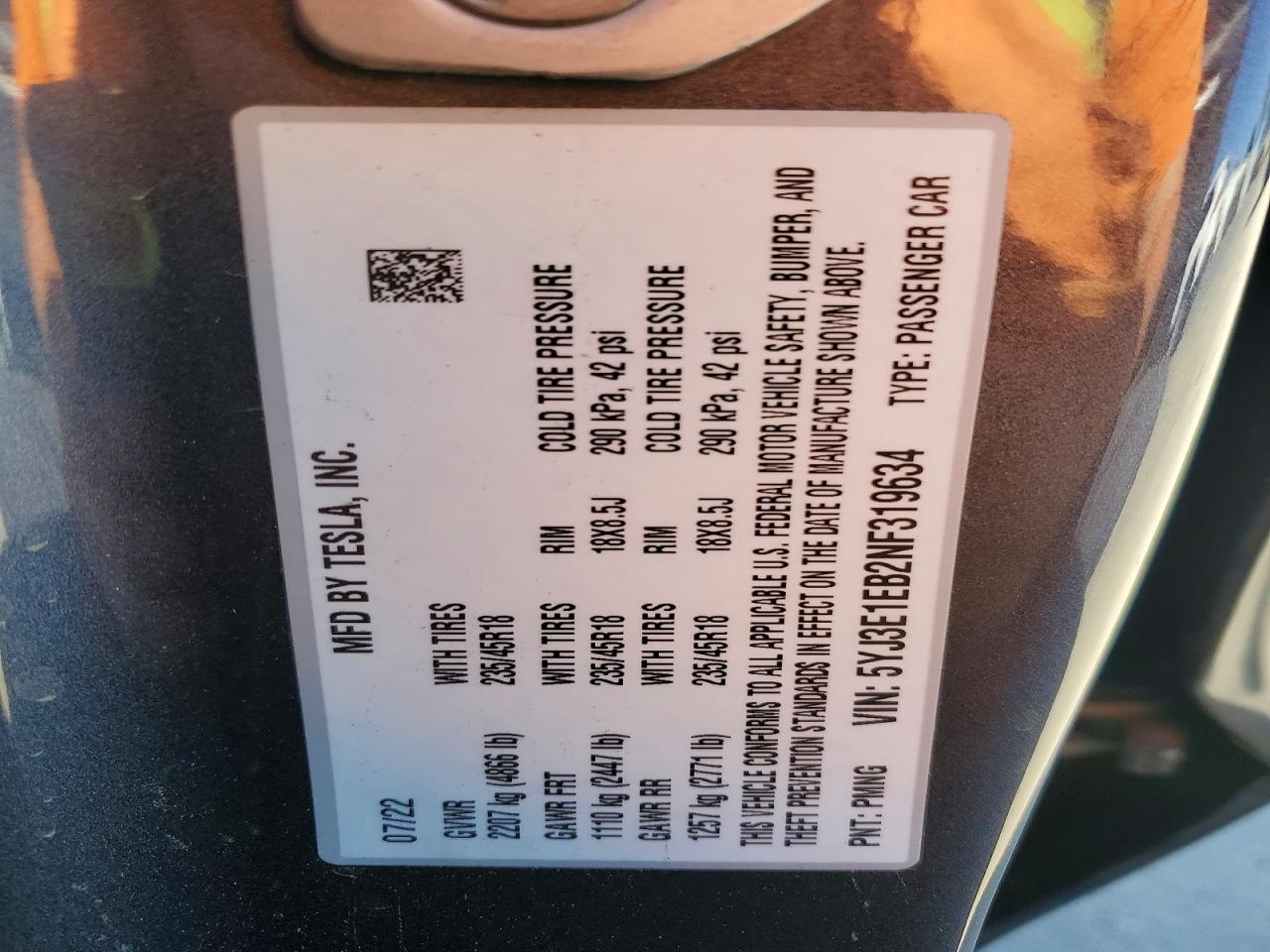 Tesla Model 3 2022