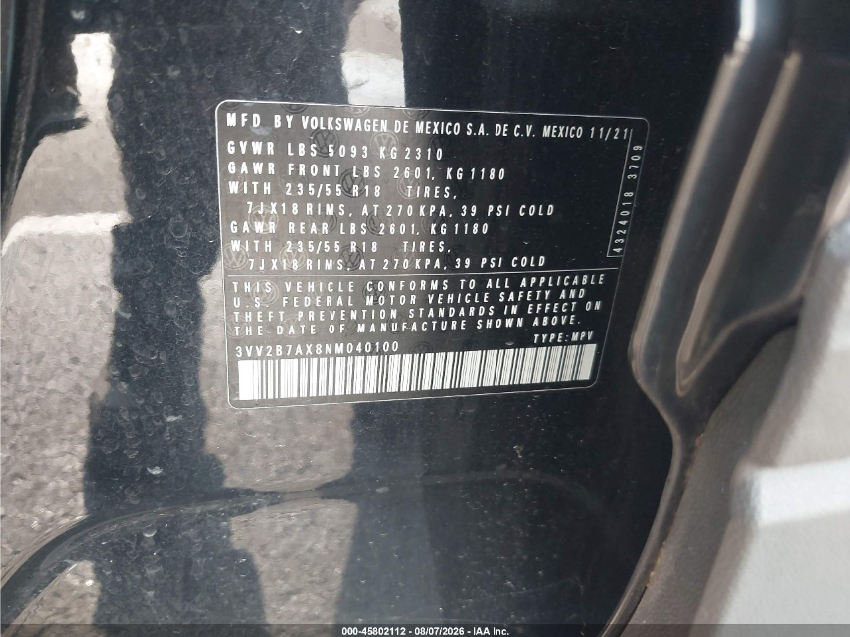 Volkswagen Tiguan SE 2022
