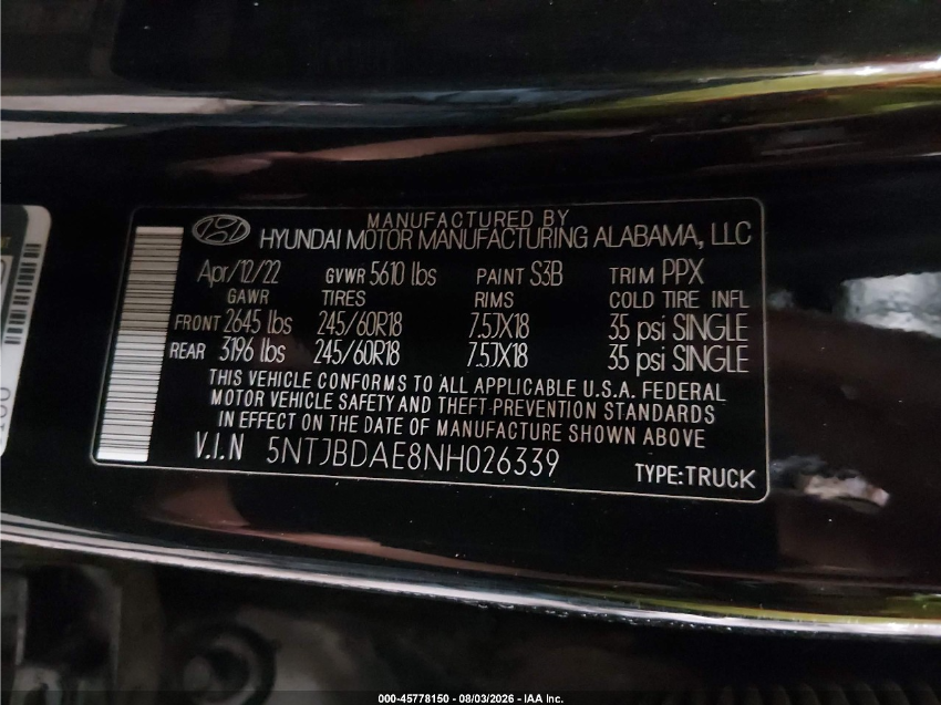 Hyundai Santa Cruz SEL 2022
