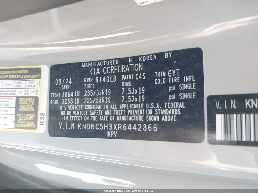 Kia Carnival MPV EX 2024