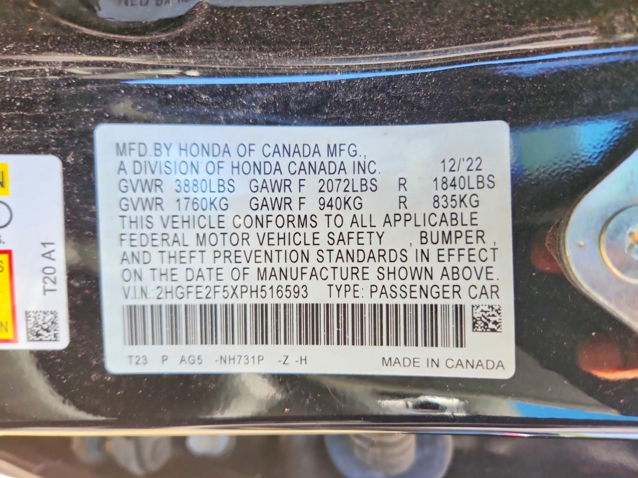 Honda Civic SPORT 2023