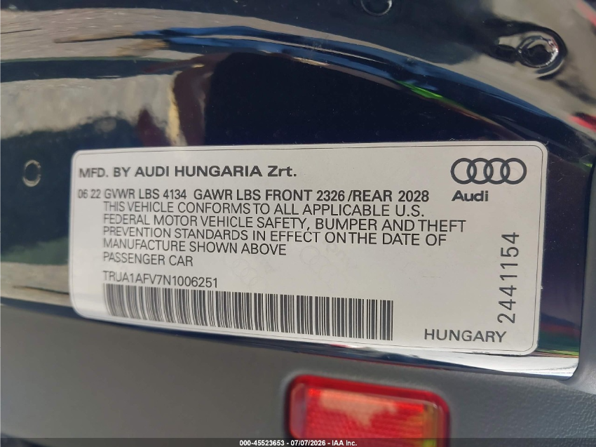 Audi TTS TFSI QUATTRO S TRONIC 2022