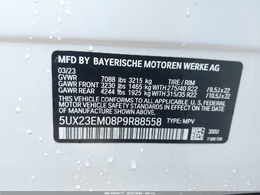 BMW X7 XDRIVE40I 2023